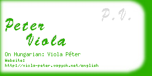 peter viola business card